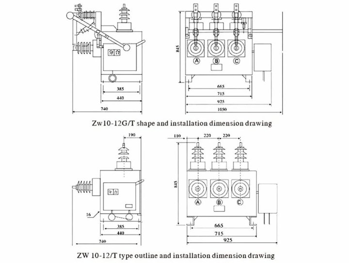 Вакуумные выключатели высокого давления типа 11KV VK